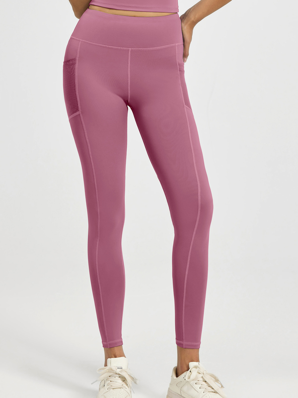 Flexvibe Women's High Waist Yoga Capris - Two Semi-Transparent Side Pockets Barely-There Fit