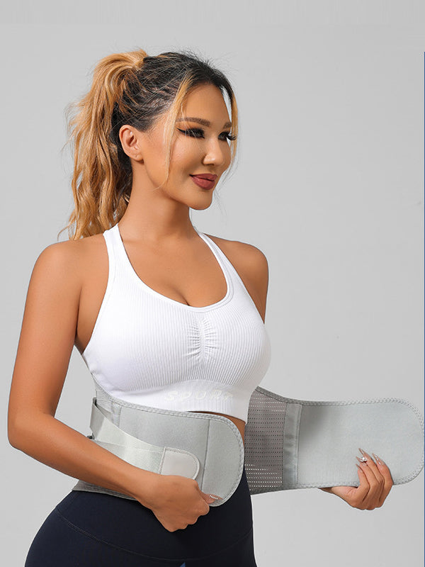 Flexvibe Steel Plate Lumbar Support Waist Belt - Adjustable Lower Back Pain Relief for Daily/Work