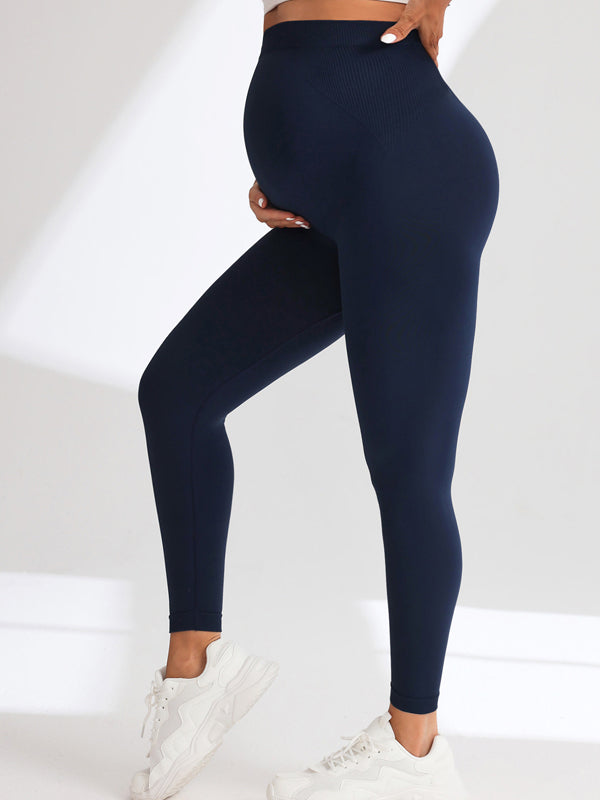 Flexvibe  Maternity High-Waist Yoga Pants - Soft Elastic Breathable Tummy Support Yoga Wear