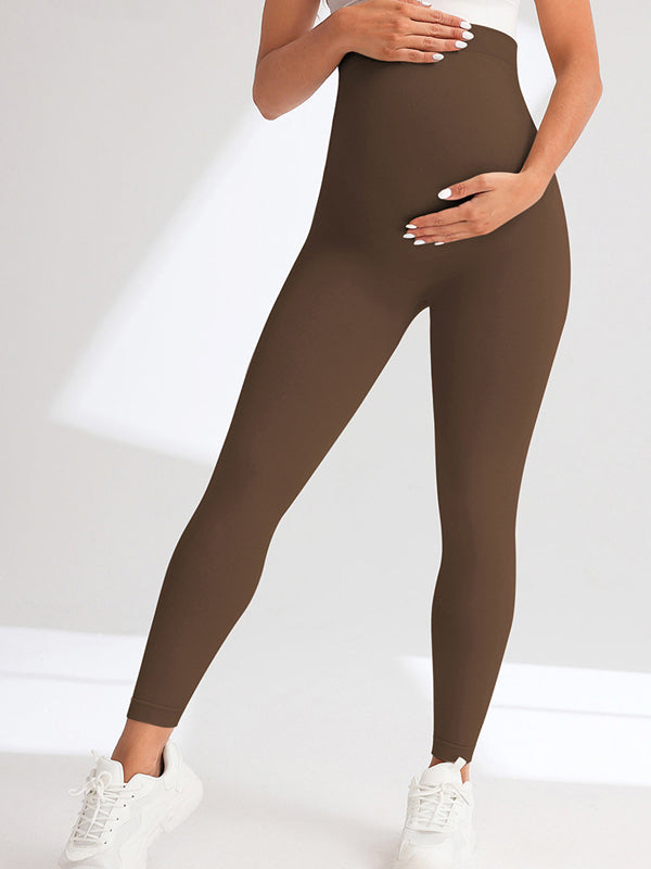 Flexvibe  Maternity High-Waist Yoga Pants - Soft Elastic Breathable Tummy Support Yoga Wear