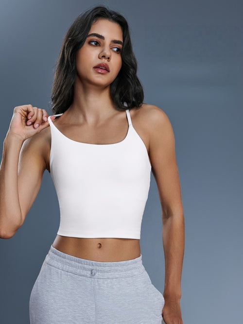 Flexvibe workout tank side view for gym-to-street, with soft stretch and gym-to-street