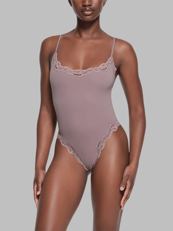 Flexvibe Lace Trim One-Piece Shapewear S-3XL - Seamless Tummy Control Daily Shaping