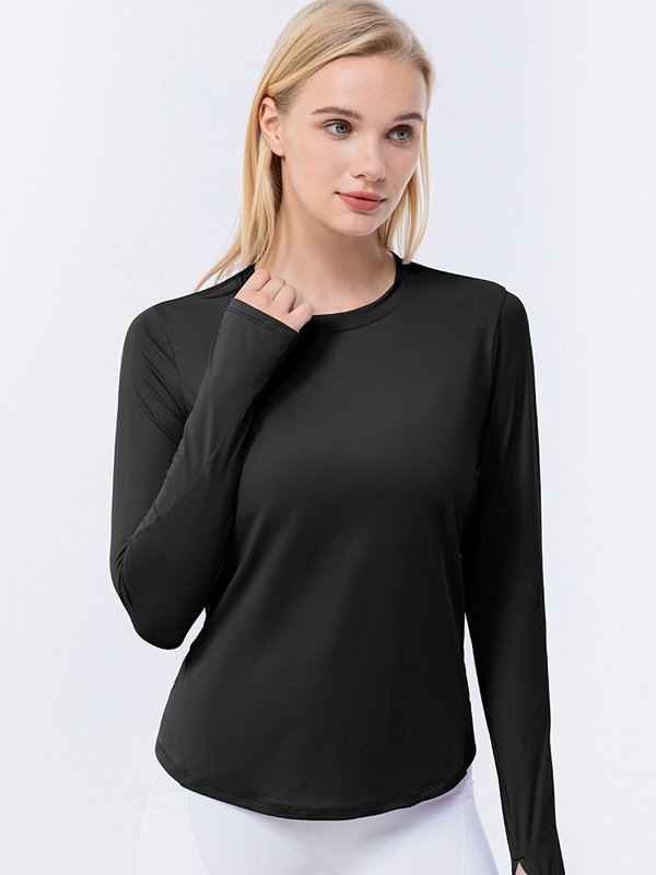 Flexvibe Quick Dry Sports Top UPF50+ High Elastic Loose Breathable Crew Neck