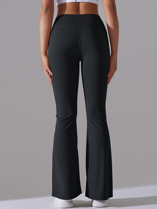 Flexvibe Versatile Solid Color Flare Yoga Pants - High Waisted Moisture Wicking Double-Brushed