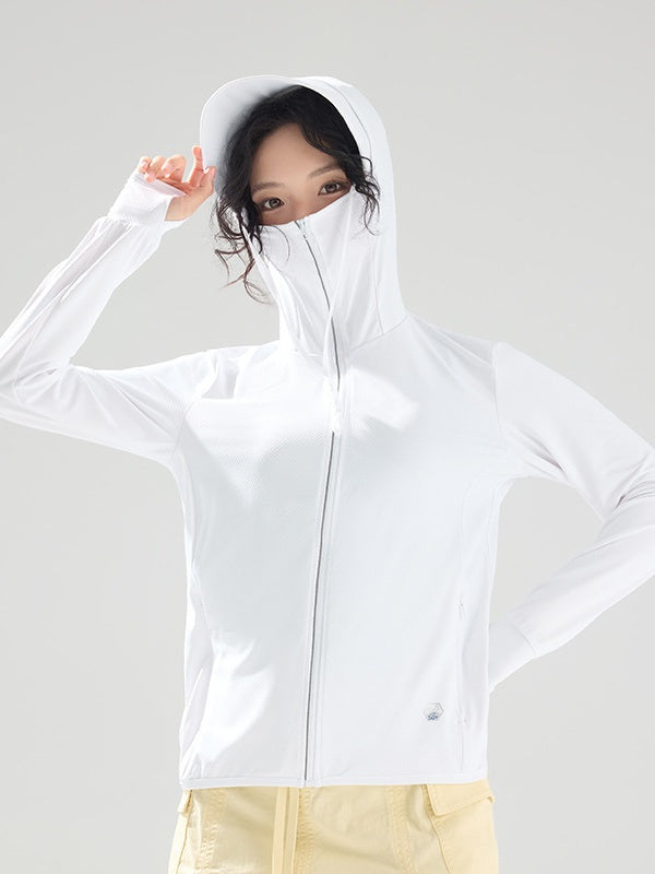 Flexvibe Women's Ice Silk Sun Protection Clothing, Lightweight & Breathable Outdoor UV Protection Jacket for Summer