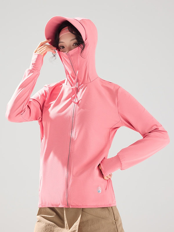 Flexvibe Women's Ice Silk Sun Protection Clothing, Lightweight & Breathable Outdoor UV Protection Jacket for Summer