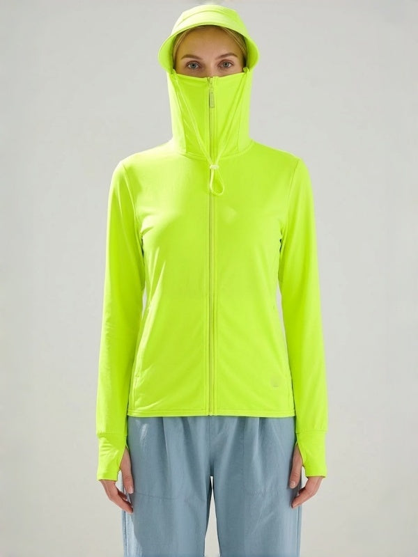 Flexvibe Women's Ice Silk Sun Protection Clothing, Lightweight & Breathable Outdoor UV Protection Jacket for Summer