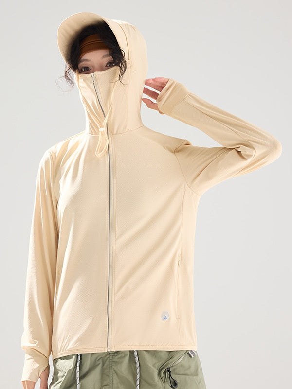 Flexvibe Women's Ice Silk Sun Protection Clothing, Lightweight & Breathable Outdoor UV Protection Jacket for Summer