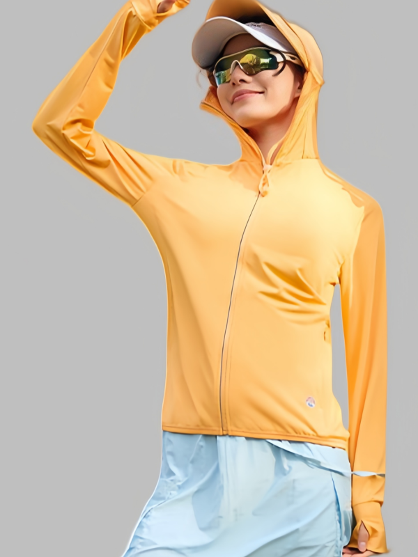 Flexvibe Women's Ice Silk Sun Protection Clothing, Lightweight & Breathable Outdoor UV Protection Jacket for Summer