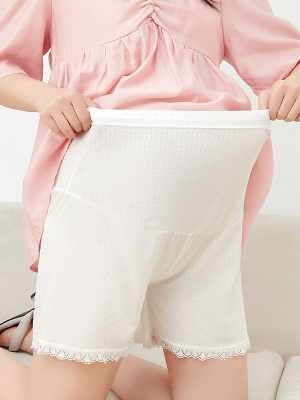 Flexvibe 2-in-1 Maternity Safety Shorts & Underwear, Thin High Waist Ice Silk, Loose Plus Size, Anti-Exposure for Pregnancy