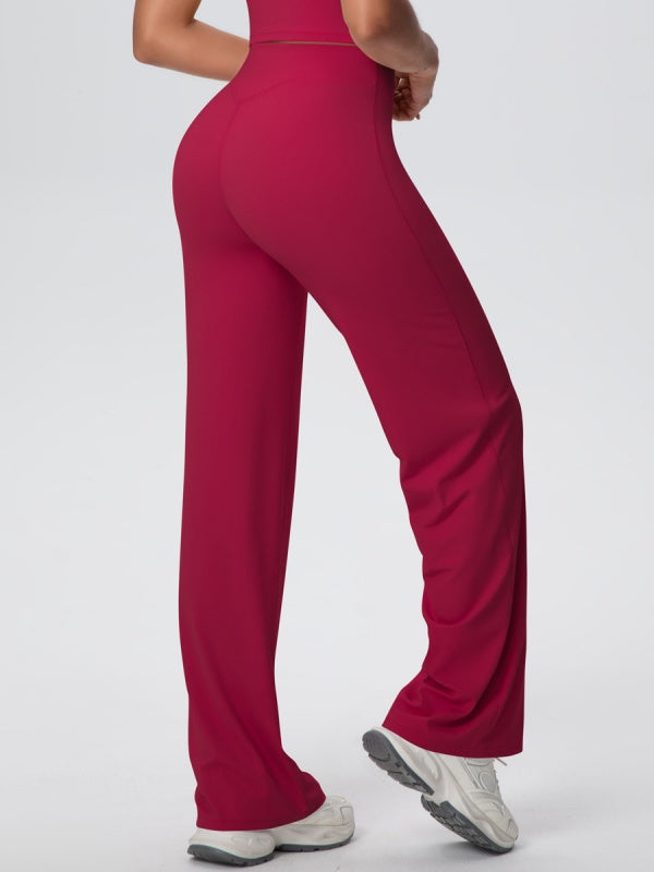 Flexvibe High Waisted Wide Leg Yoga Pants - Buttery Soft Tummy Control Inclusive Fit for Gym