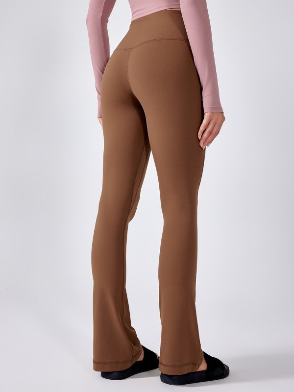 Flexvibe High Waisted Butt Lifting Flared Yoga Leggings - Barely There Fabric Tummy Control