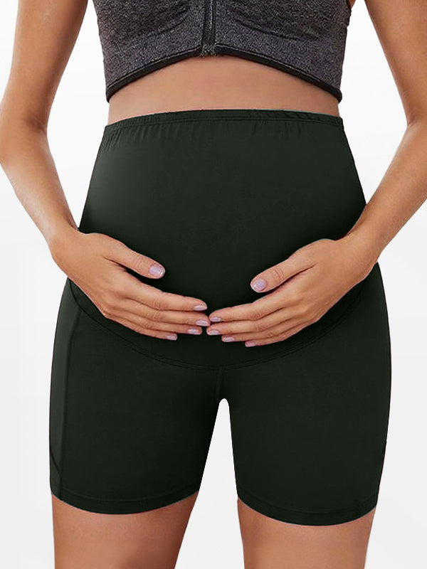 Flexvibe Maternity High-Waisted Shorts - Tummy Support High Elastic Comfortable Pregnancy Daily Wear