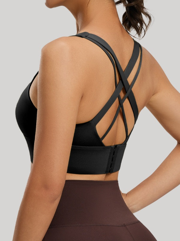 Flexvibe Wireless High Elastic Sports Bra - Moisture-Wicking Breathable Gym Yoga Workout Bra