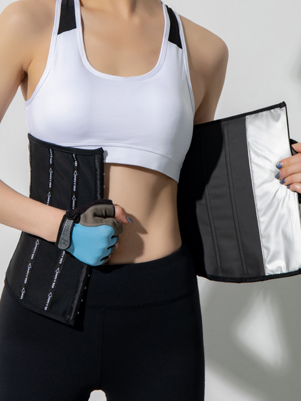 Flexvibe Waist Training Sweat Belt - 13 Memory Boning Graphene Postpartum Yoga Shaper
