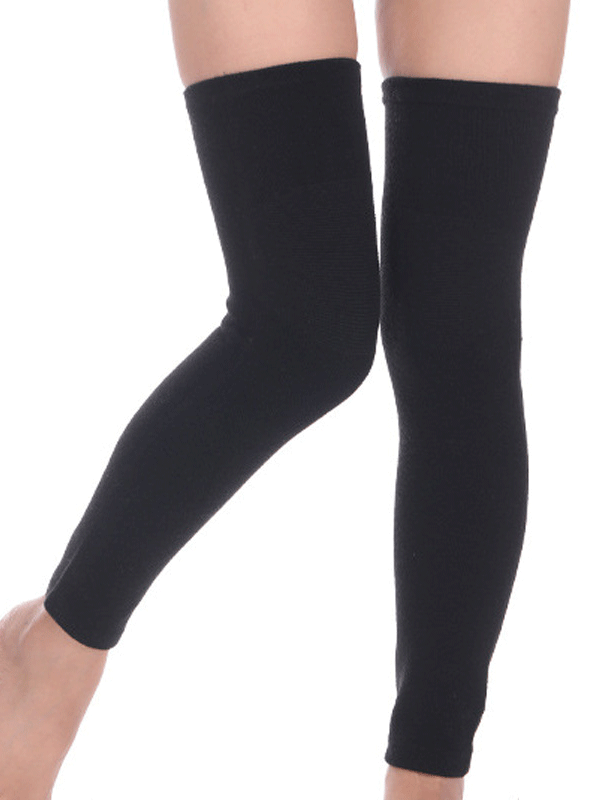 Flexvibe Four-Way Stretch Fleece Knee Sleeve - Unisex Knee-Calf Warm Winter Support