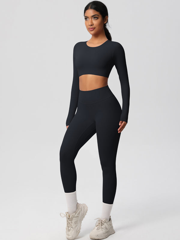 Flexvibe High-Waisted Solid Yoga Set - Elastic Comfortable Breathable Women’s Activewear
