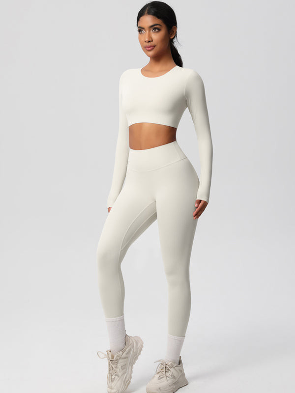 Flexvibe High-Waisted Solid Yoga Set - Elastic Comfortable Breathable Women’s Activewear