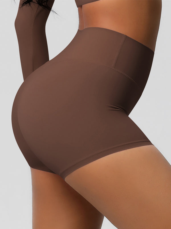 Flexvibe Fleece-Lined High-Waisted Yoga Shorts - Warm Tummy Control Gym Winter Wear