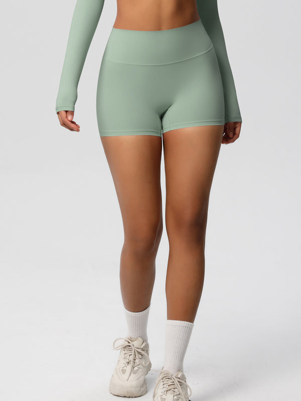 Flexvibe Fleece-Lined High-Waisted Yoga Shorts - Warm Tummy Control Gym Winter Wear