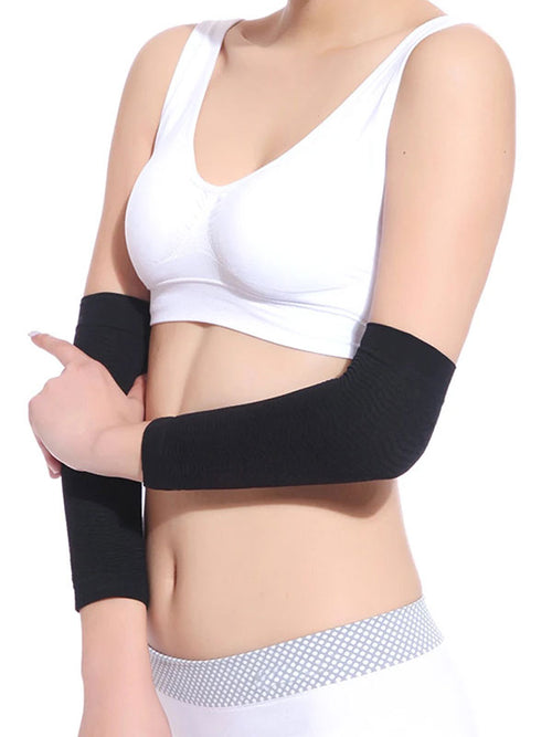 Flexvibe Arm Shaping Compression Sleeve - Elbow Support Breathable Yoga Workout Armwear