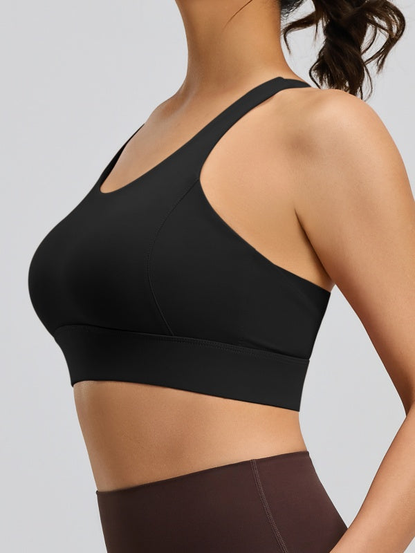 Flexvibe Breathable Hook and Eye Sports Bra - Front Closure Comfort Yoga Workout Bra