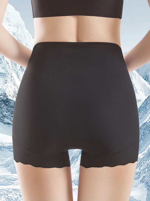 Flexvibe Ultra-Thin Ice Silk Cross High Waisted Underwear for Women Skin-Friendly Tummy Control Butt Lifting Seamless Quick Dry Breathable Briefs