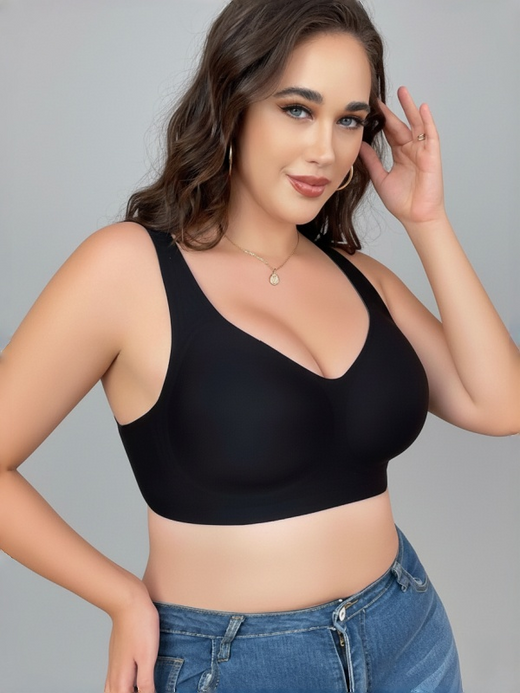 Flexvibe Plus Size Wireless Sports Bra | Seamless, Invisible, S–Plus 4XL, 3 Colors