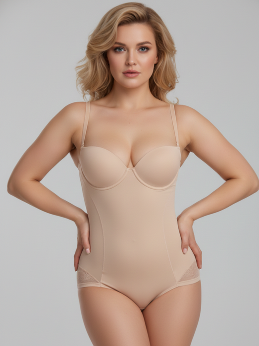 Flexvibe Full-Body Shapewear Bodysuit | Stretchy, Smoothing, Bra-Sized, S–3XL, 7 Colors