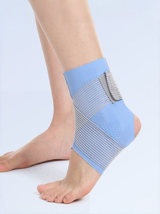 Flexvibe Adjustable Breathable Ankle Brace | Cross-Strap, Silicone Pads, Nylon-Spandex, M–3XL
