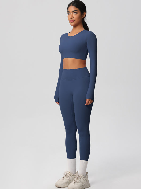 Flexvibe High-Waisted Solid Yoga Set - Elastic Comfortable Breathable Women’s Activewear