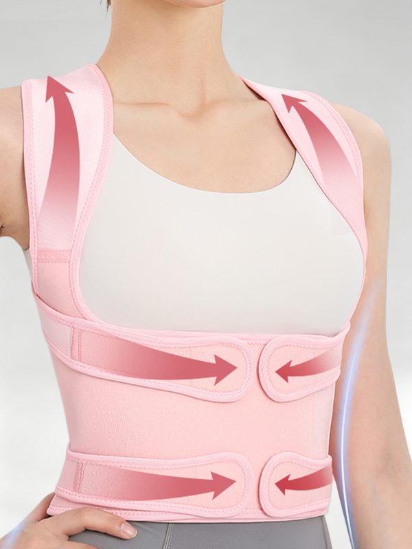 Flexvibe Adjustable Posture Corrector, Breathable Back Support for Spine & Shoulder Alignment