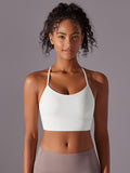 Flexvibe Double-Sided Brushed Yoga Bra Y-Back Fixed Cup Skin-Friendly