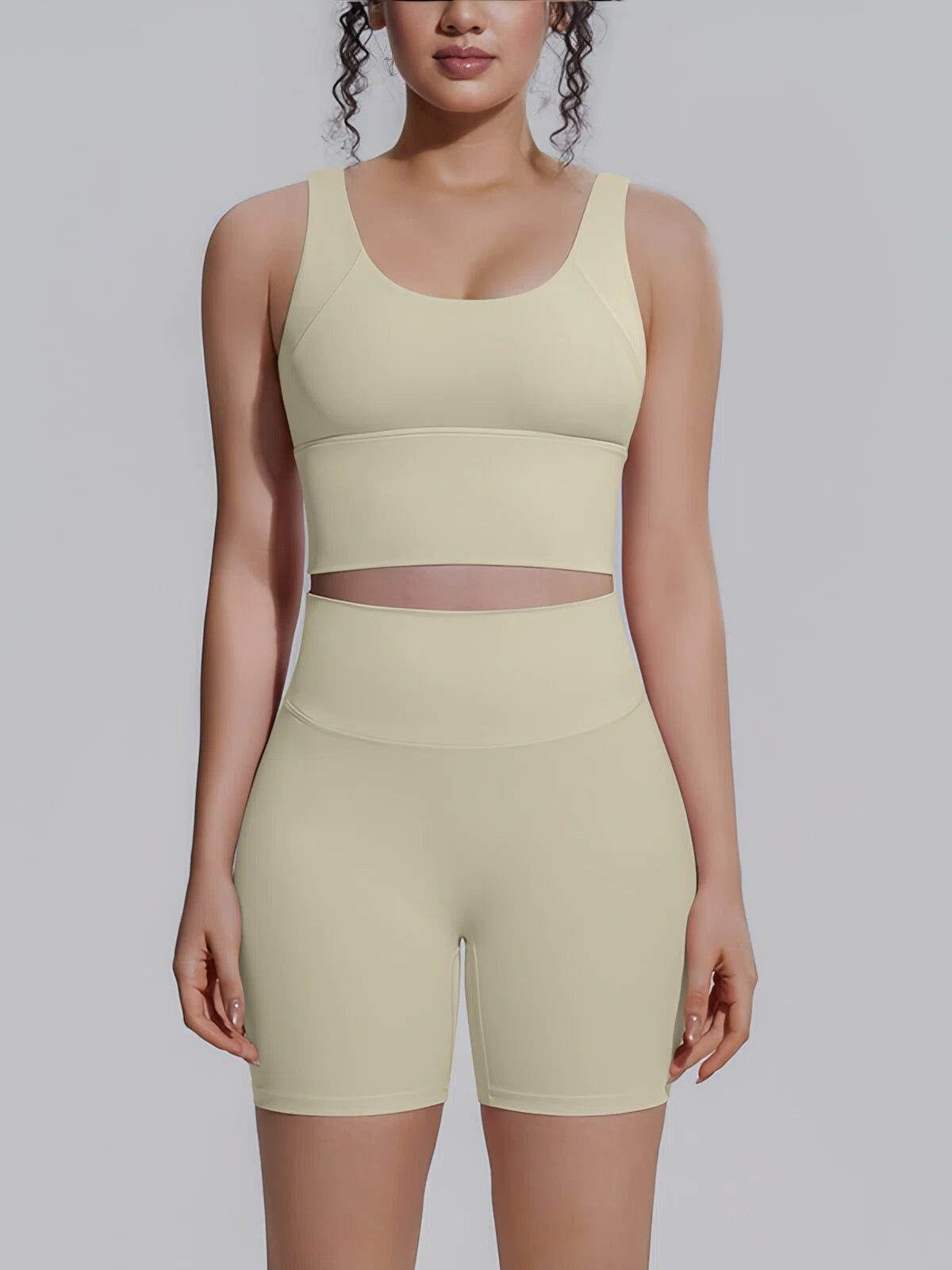 Flexvibe Racerback Tank & Biker Shorts Workout Set | 2 Piece Activewear Set for Women