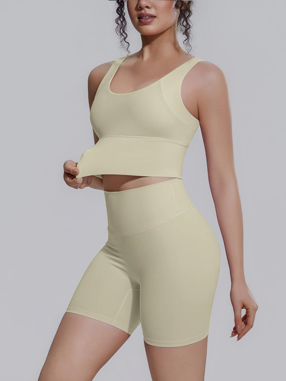 Flexvibe Racerback Tank & Biker Shorts Workout Set | 2 Piece Activewear Set for Women
