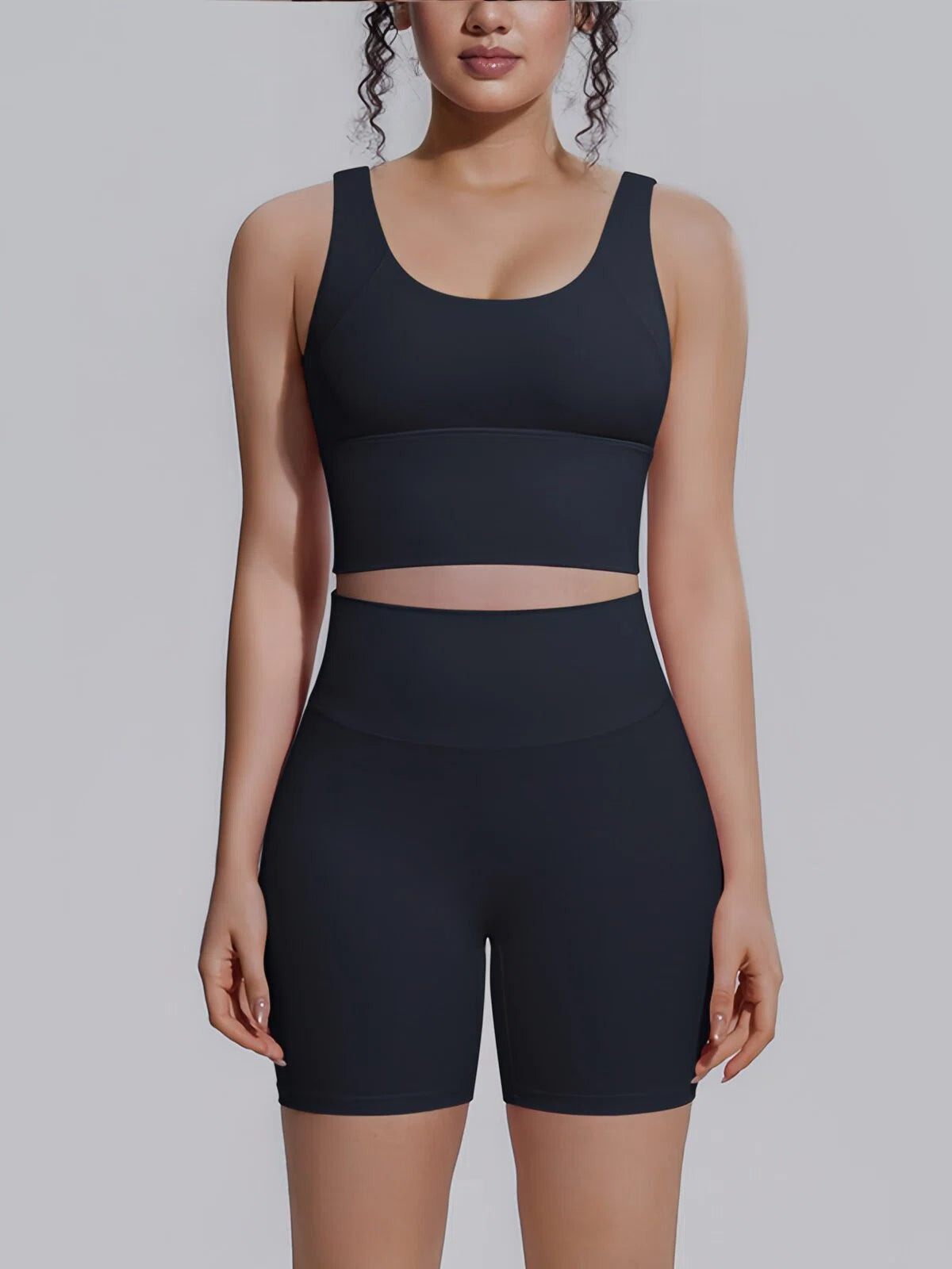 Flexvibe Racerback Tank & Biker Shorts Workout Set | 2 Piece Activewear Set for Women