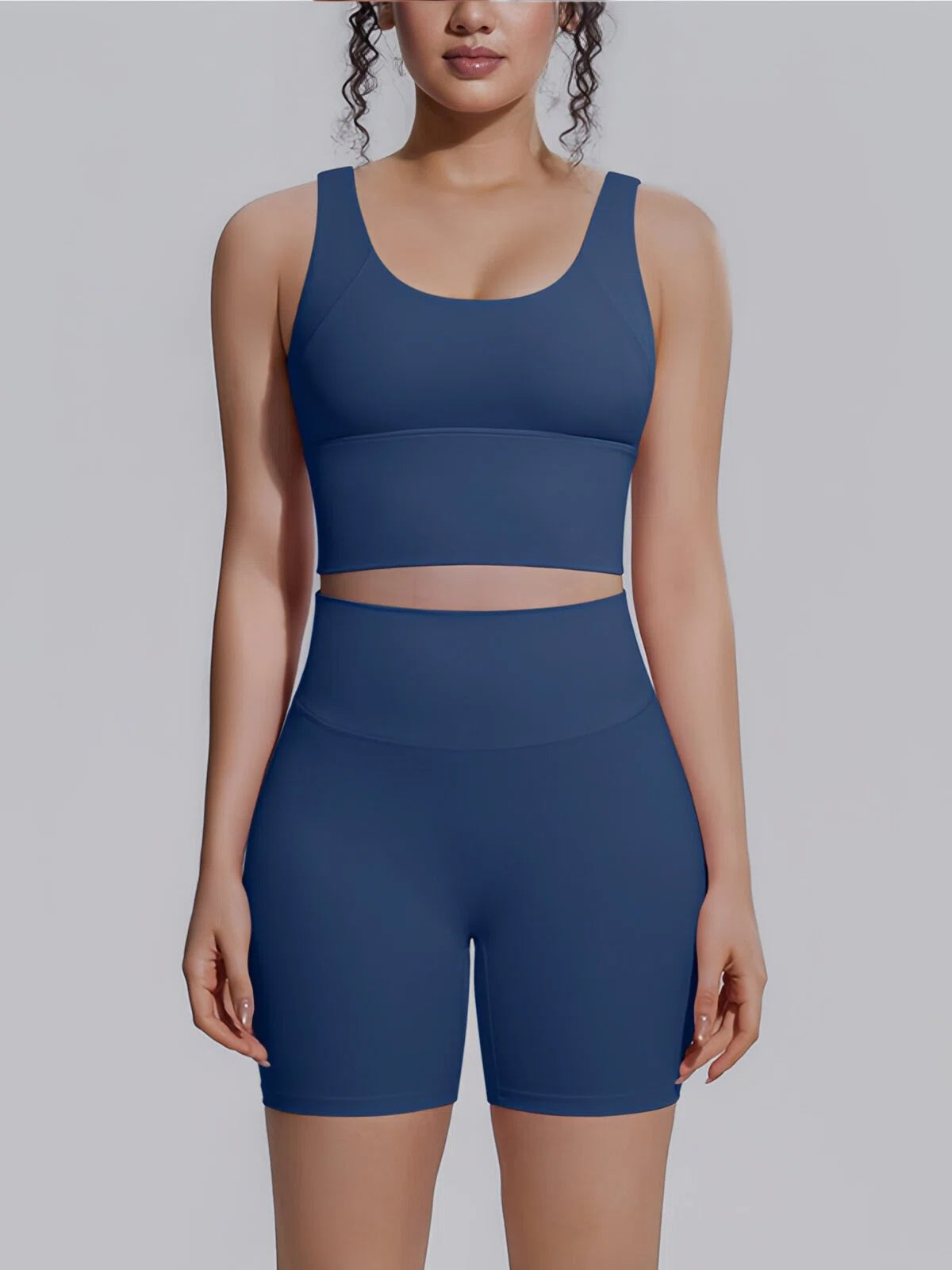 Flexvibe Racerback Tank & Biker Shorts Workout Set | 2 Piece Activewear Set for Women