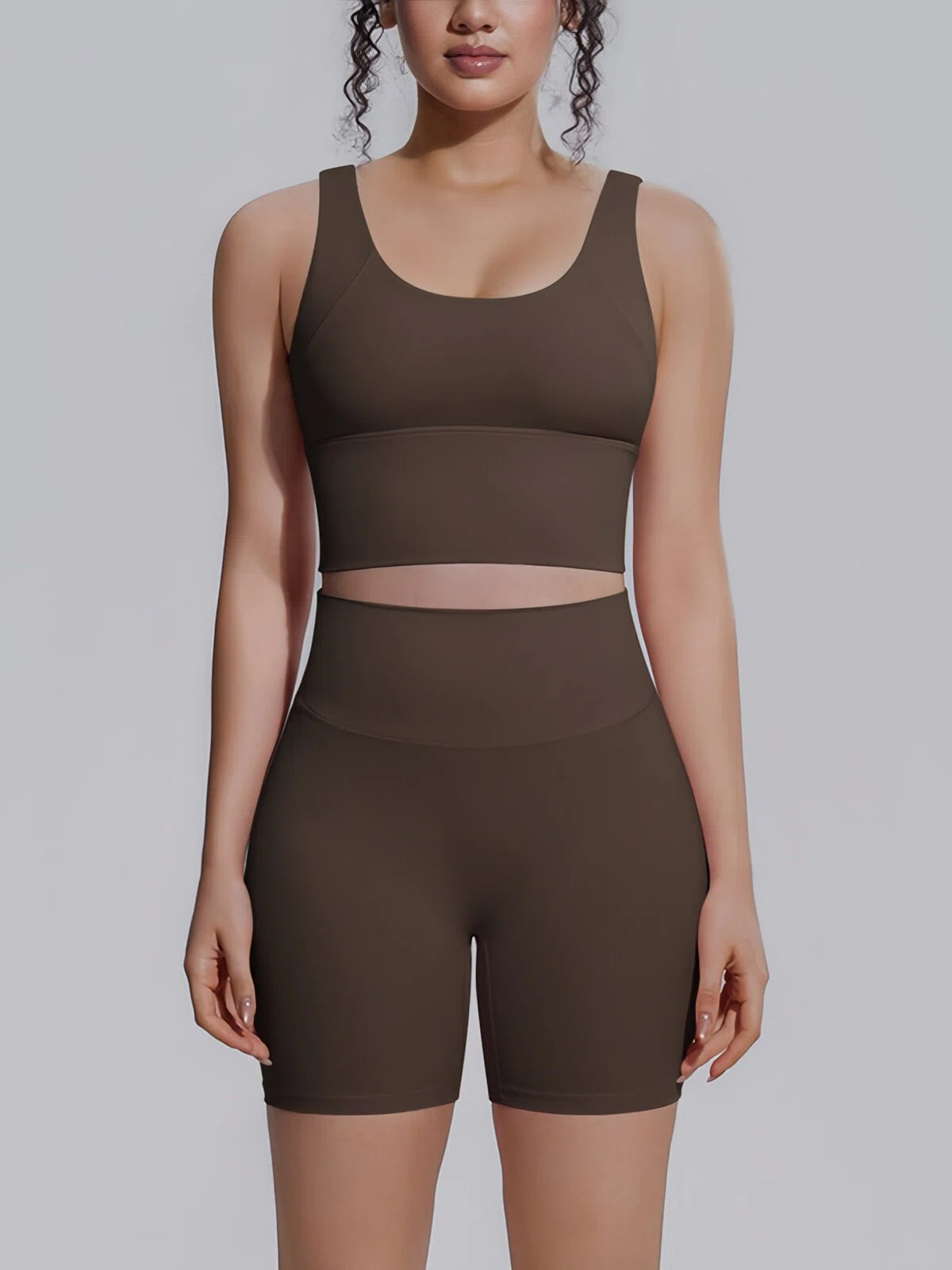 Flexvibe Racerback Tank & Biker Shorts Workout Set | 2 Piece Activewear Set for Women