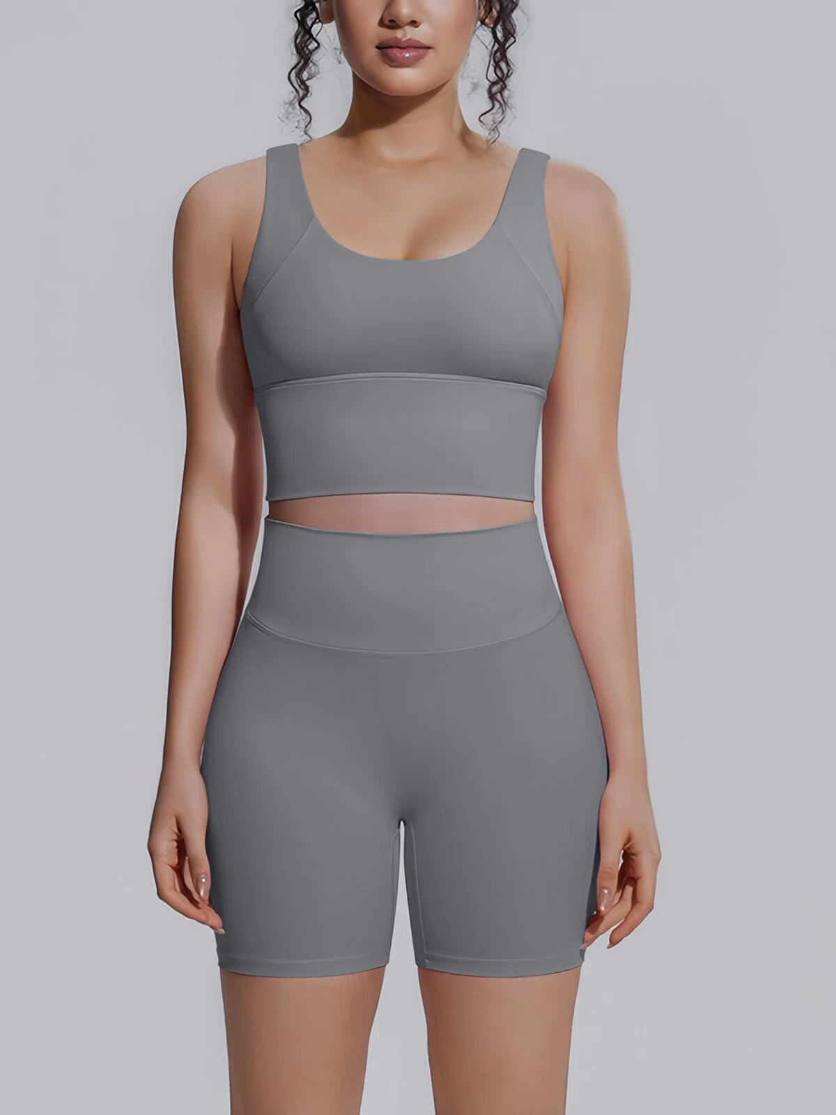 Flexvibe Racerback Tank & Biker Shorts Workout Set | 2 Piece Activewear Set for Women
