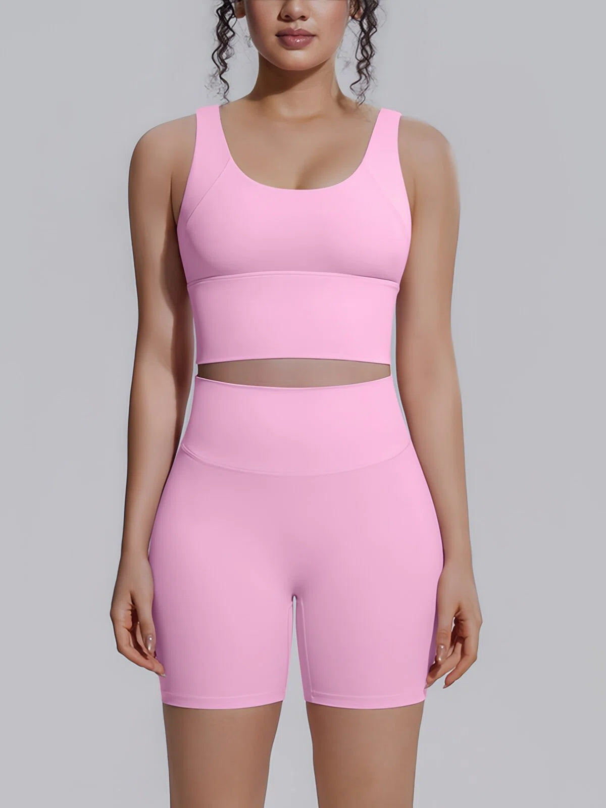 Flexvibe Racerback Tank & Biker Shorts Workout Set | 2 Piece Activewear Set for Women
