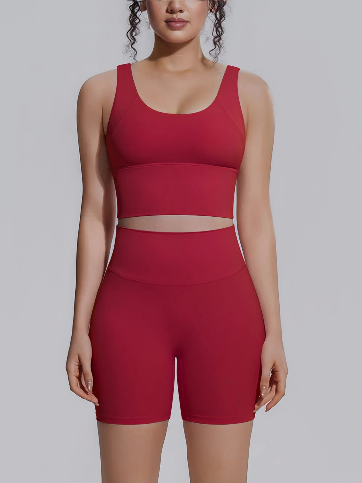 Flexvibe Racerback Tank & Biker Shorts Workout Set | 2 Piece Activewear Set for Women