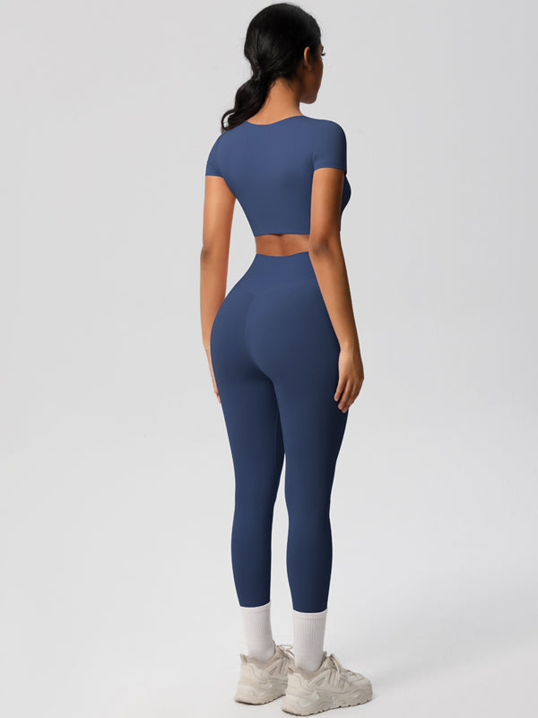 Flexvibe High-Waisted Stretchy Yoga Set - Double-Sided Brushed Versatile Athletic Wear