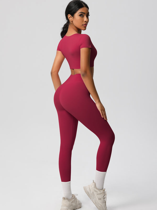 Flexvibe High-Waisted Stretchy Yoga Set - Double-Sided Brushed Versatile Athletic Wear