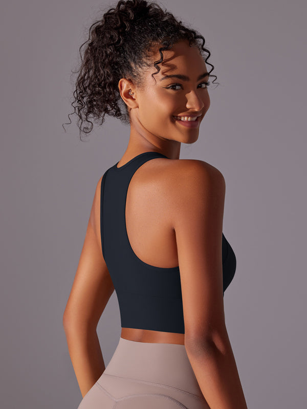 Flexvibe Integrated Sports Bra Fixed Cup High Support Shockproof Wide Strap