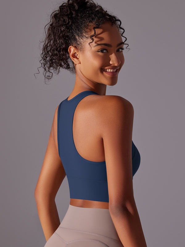 Flexvibe Integrated Sports Bra Fixed Cup High Support Shockproof Wide Strap