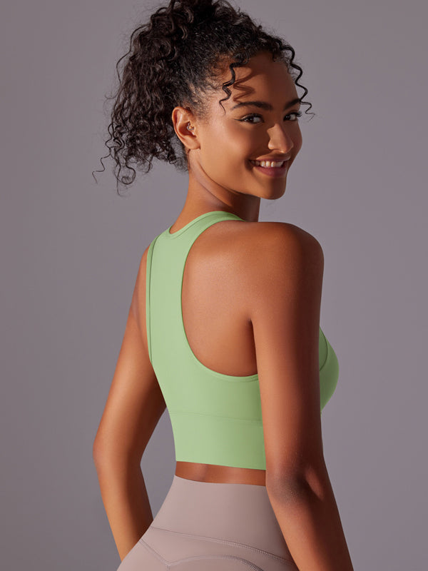 Flexvibe Integrated Sports Bra Fixed Cup High Support Shockproof Wide Strap