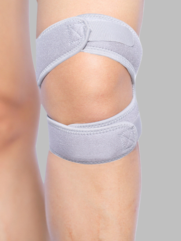 Flexvibe Silicone Patella Strap Sports Knee Support - Adjustable Pain Relief Brace