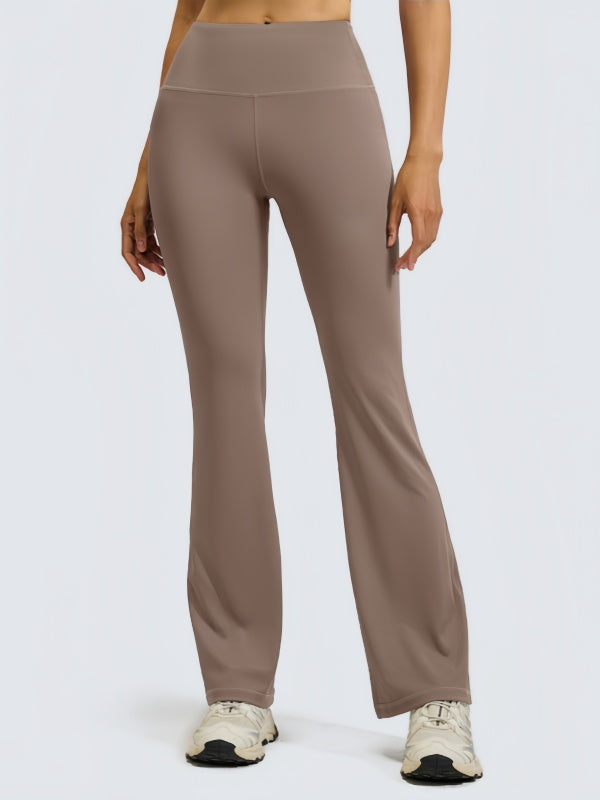 Flexvibe High Waisted Butt Lifting Flared Yoga Leggings - Buttery Soft Barely There Tummy Control