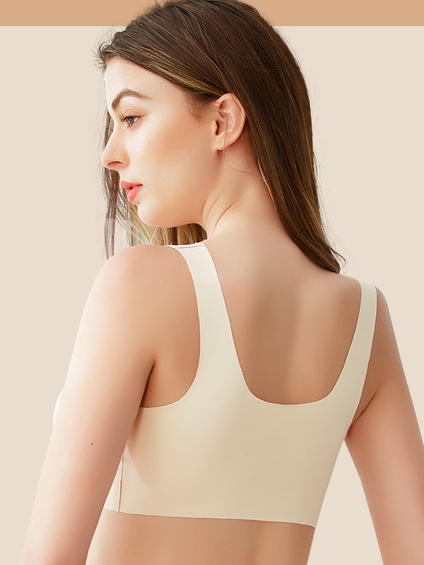 Flexvibe Breathable Wireless Nursing Bra - Seamless Removable Pad Maternity Easy Breastfeeding Wear