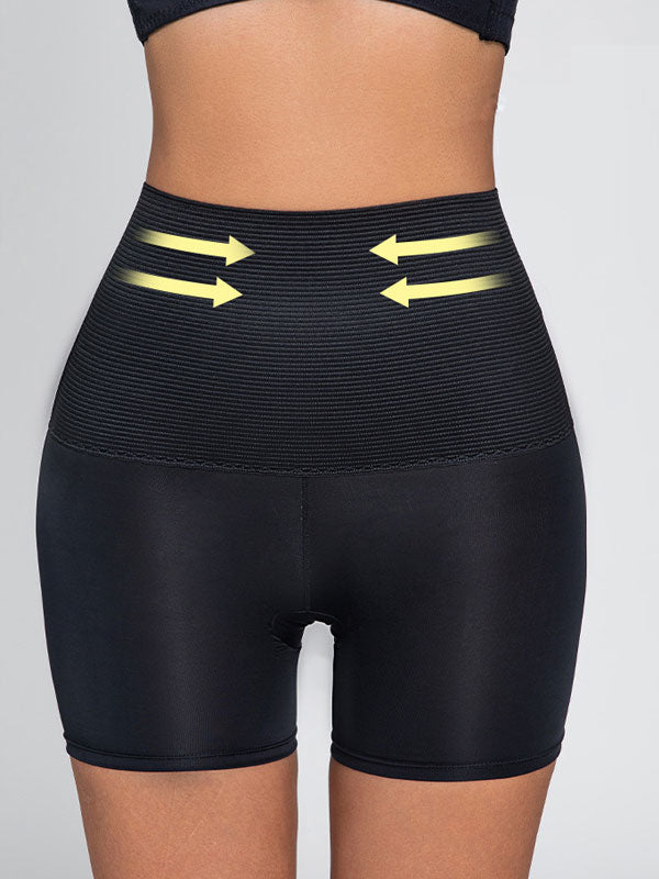 Flexvibe High Waist Tummy Control Butt Lifting Shorts, Extra Wide Waistband, Stretchy Seamless Boyshorts